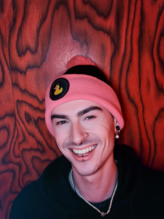 Pink Duck Bobble Hat